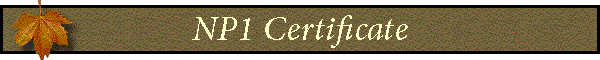 NP1 Certificate